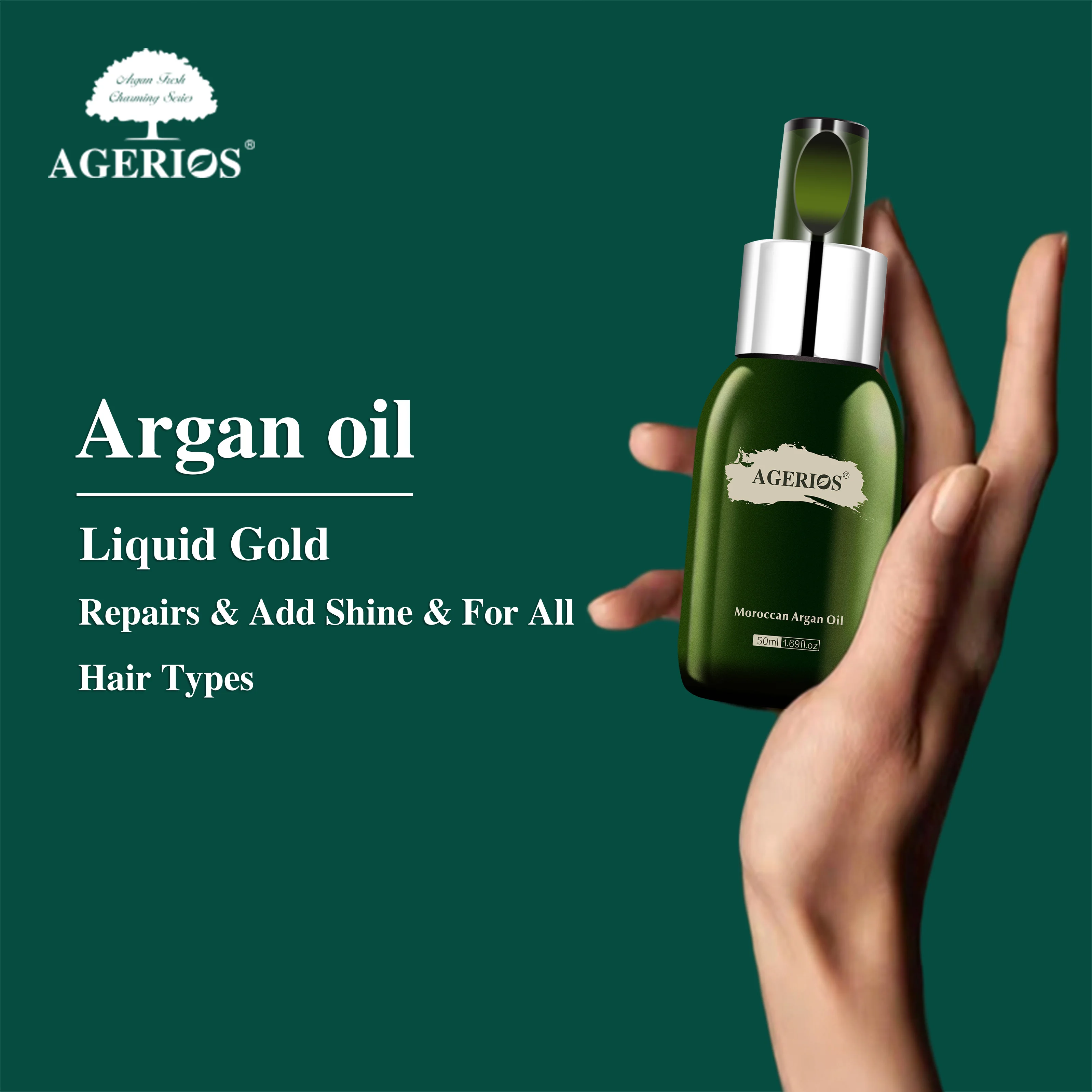 High Quality Organic Cold-Pressed Argan Oil Hair Treatment Oil Type Cosmetics
