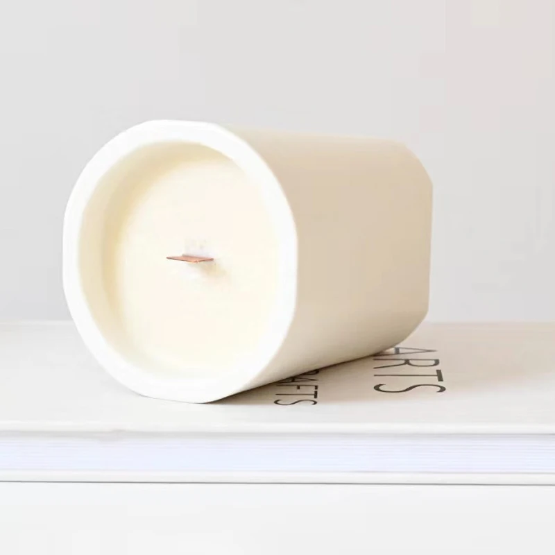 Factory Custom High Quality Matte Candle Vessels Empty Container Colorful Concrete Ceramic Candle Jar