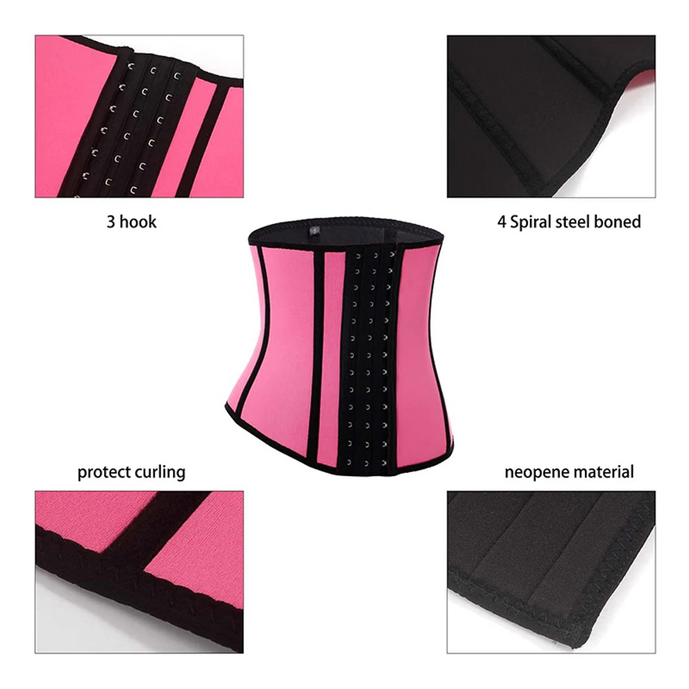 
Women Waist Belt Weight Loss Neoprene Sauna Slimming Corset Tummy Waist Trimmer for Fitness Sports 