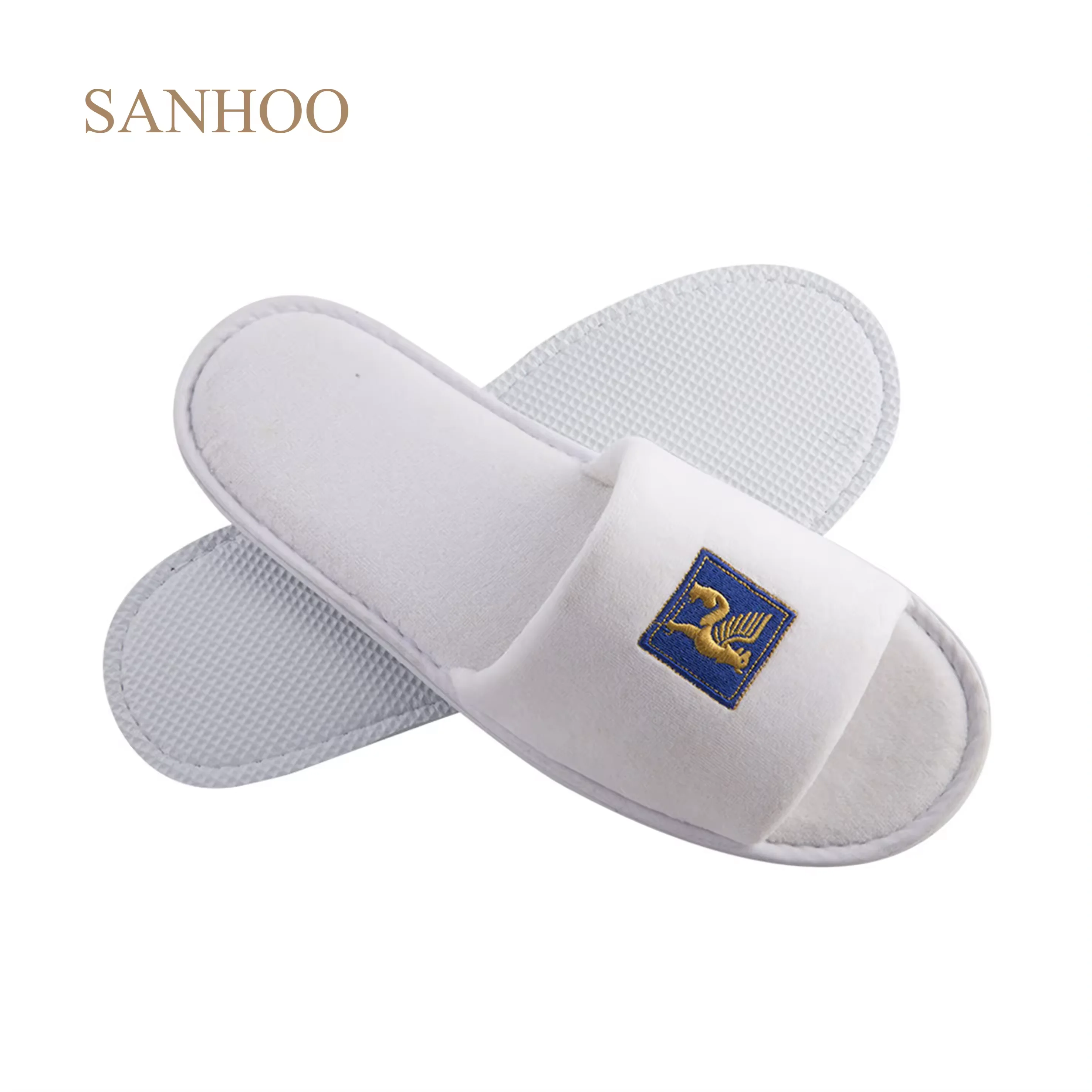 SANHOO Panic Buying Hotel Slippers Embroidery Logo EVA Sole Slippers Comfortable Personalized Explosive New Product Slippers