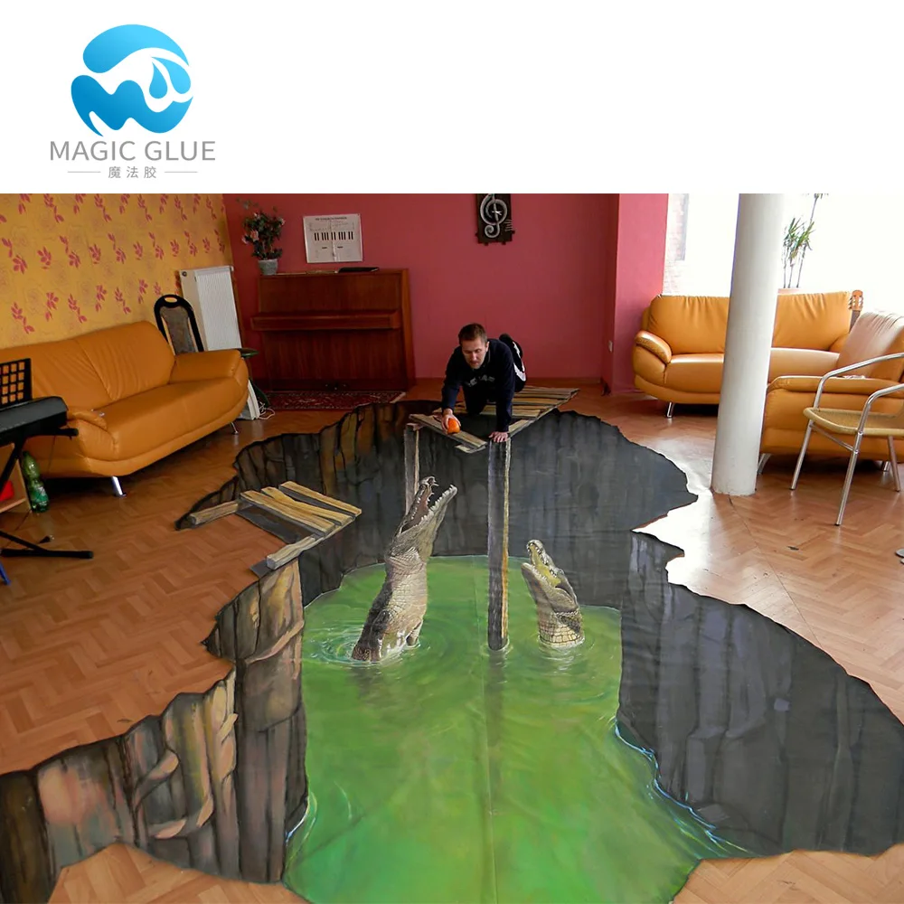 Japan design clear 3d epoxy floor Design