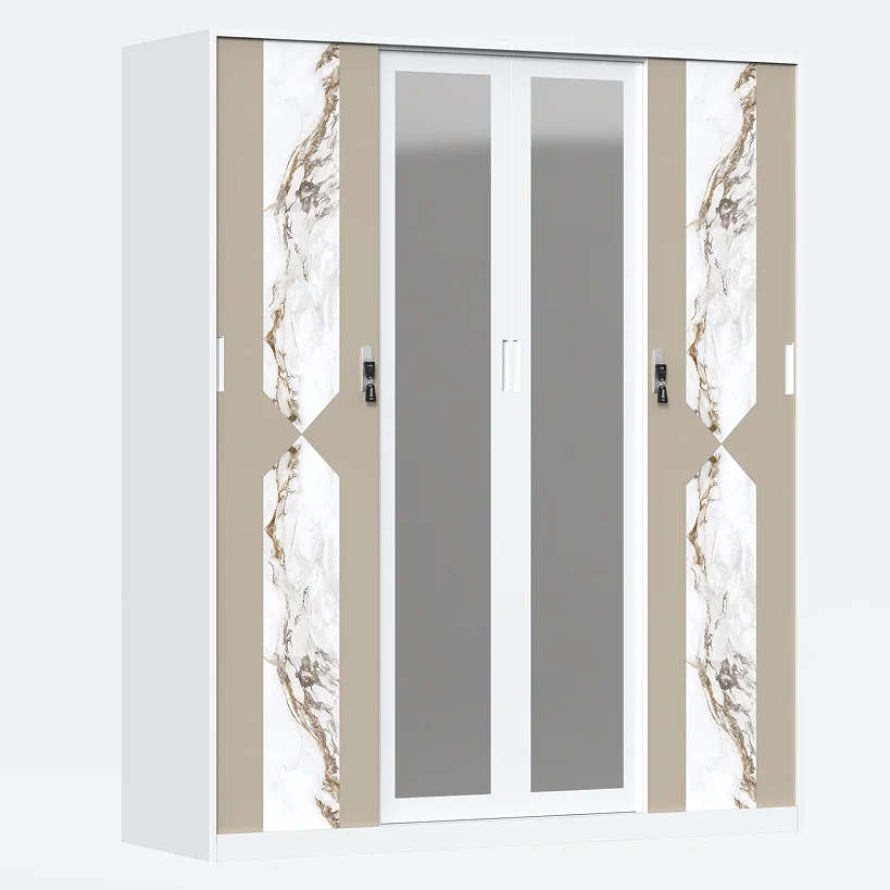 Metal Wardrobe Steel Cabinet Almirah Bedroom Metal Furniture Closet Storage Wardrobe