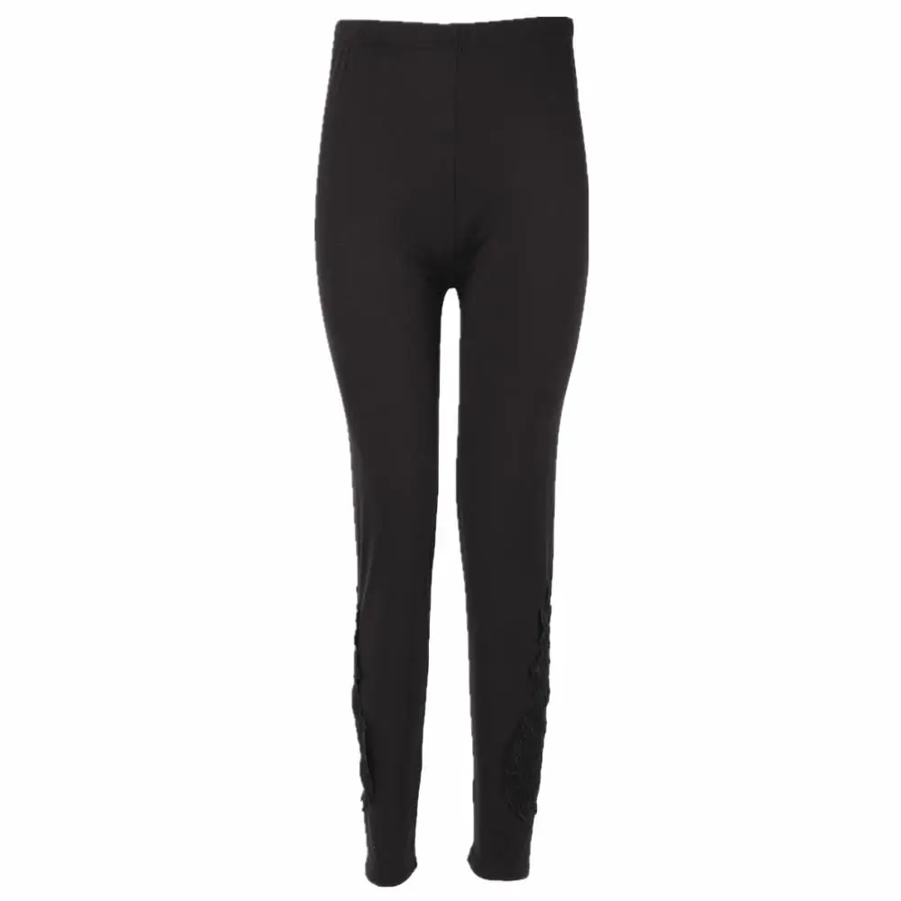 Однотонные простые черные Супермягкие женские леггинсы с высокой талией и принтом на заказ Galaxy TC2 оптом