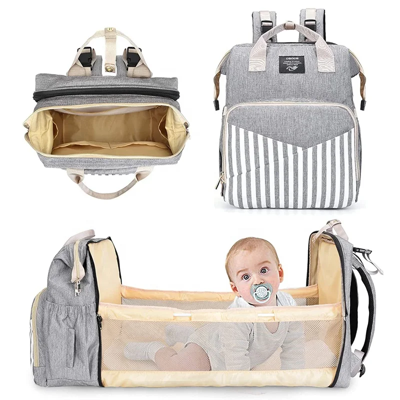 OSOCE M12-2 Custom Waterproof Multifunctional Wholesale Travel Mummy Baby Bed Backpack Bassinet Diaper Bag with Changing Station