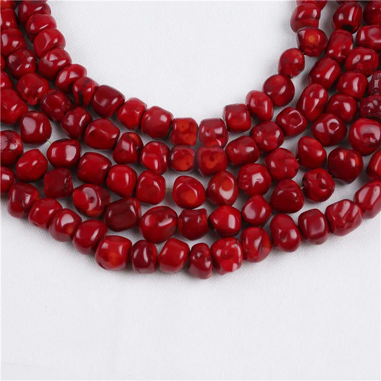 Nice 14mm Red Coral Stone Strands For Jewelry Making