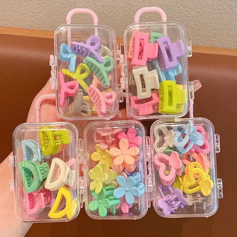 Creative Luggage Box Hair clip Candy Color claw Flower hair accessories