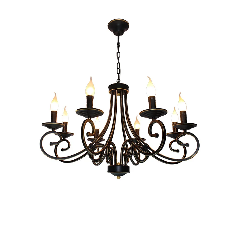 China factory direct sale American style candystick  iron pendant lamp fixture chandelier lighting
