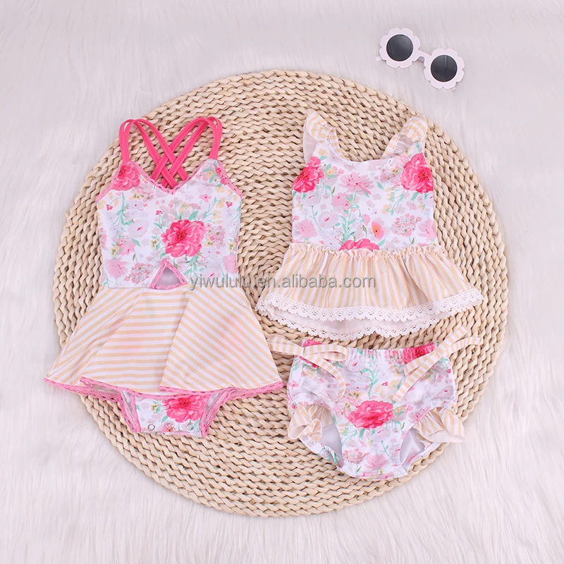 Summer Kids Bikini Swimsuit Bathing Suit Baby Girl One Piece Print Cute Swimwear