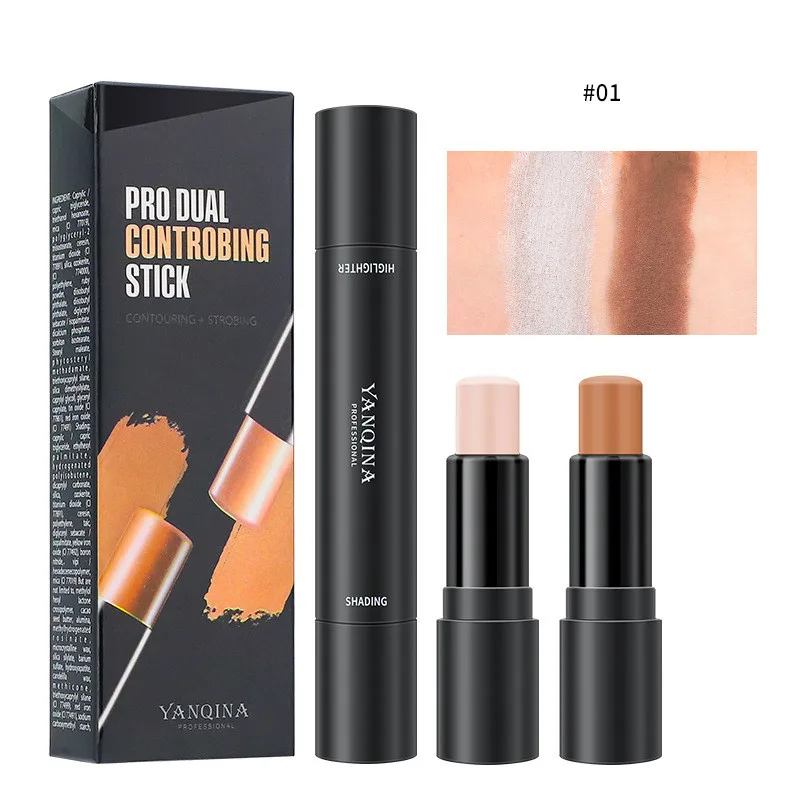 New Private Label Hydrating Concealer Contour Custom Oem Liquid Foundation Double Head Makeup Concealer Stick