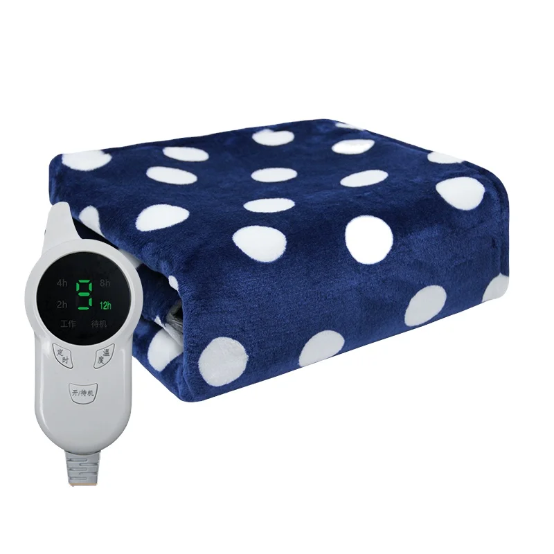 Hot selling 9 speed switch control 220v double sided flannel washable thermostat electric blanket