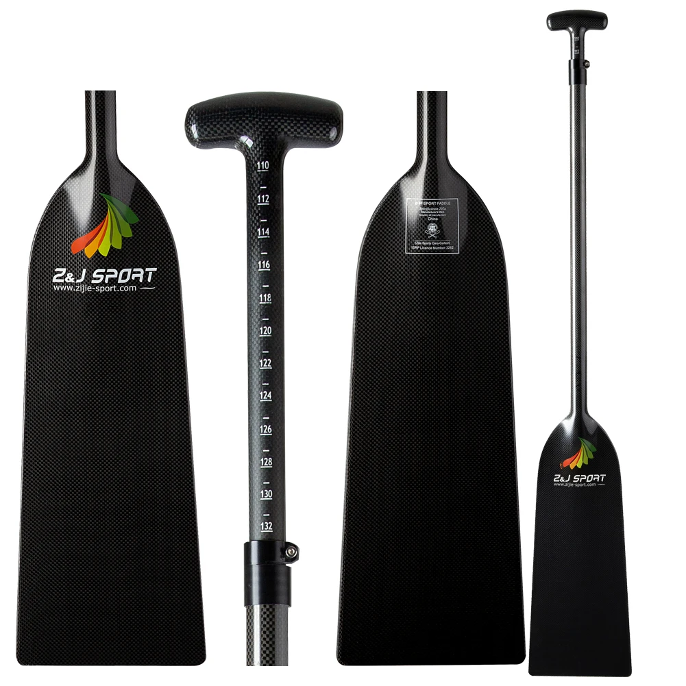 2022 ZJ Adjustable Professional Wholesales Full Carbon Fiber Dragon Boat Paddle for Water sports