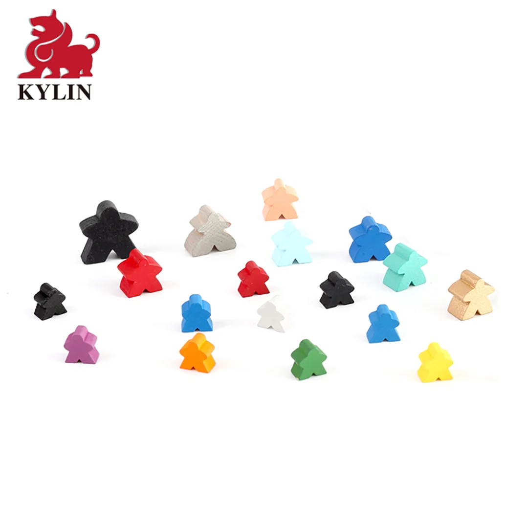 Деревянные миниатюрные деревянные игрушки meeple в форме персонажа для настольной игры