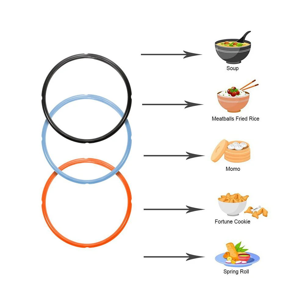 Superior Quality Colored Rings Pressure Cooker Silicone Rubber Seal Ring