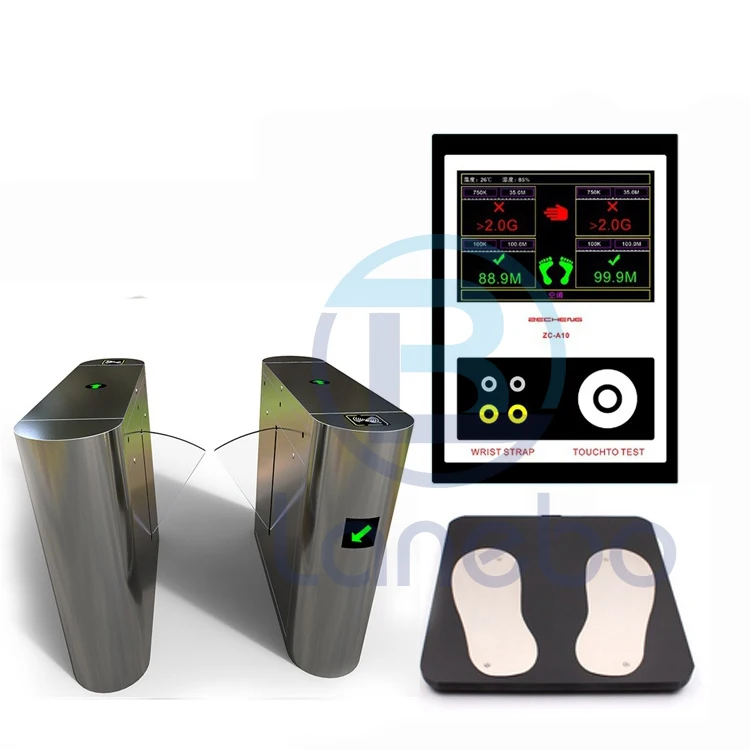 ESD system flap barrier ESD turnstile gate