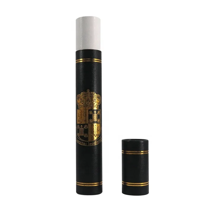 Grain Leatherette Gold Stamping Diploma Tube University Certificate Scroll Holder