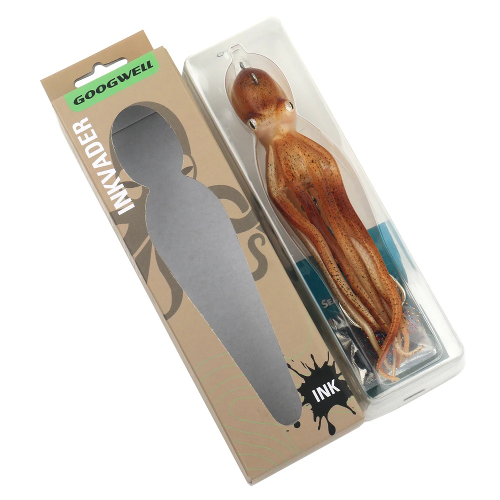 Artificial Squid Skirts Fishing Lure 180-300g Fishing Tackle Trolling Glow Ink  Octopus Plastic Soft Bait Lure