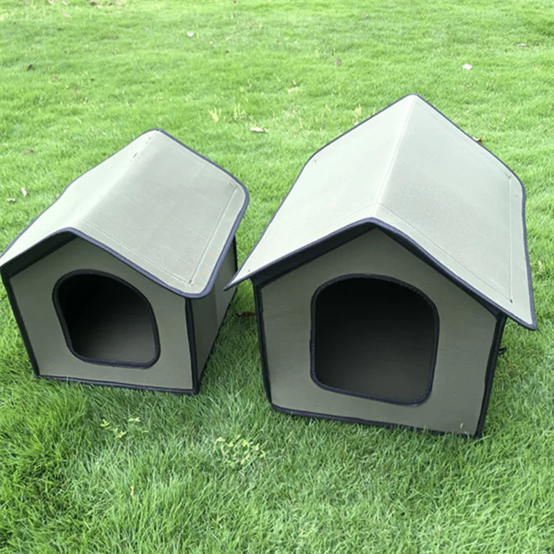 Multiple Styles Outdoor Rainproof Cat Nest Dog House Cat House Luxury Tent Waterproof Pet House With Door Curtain