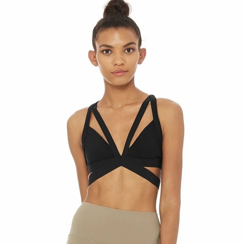 2024  New sports yoga bra women Amazon fitness running anti-sagging underwear yoga clothes custom factory beauty back