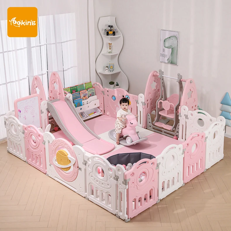 Cute Pink Fence Combination For Babies And Children Baby Activity Fence Toddlers pen Fence Baby