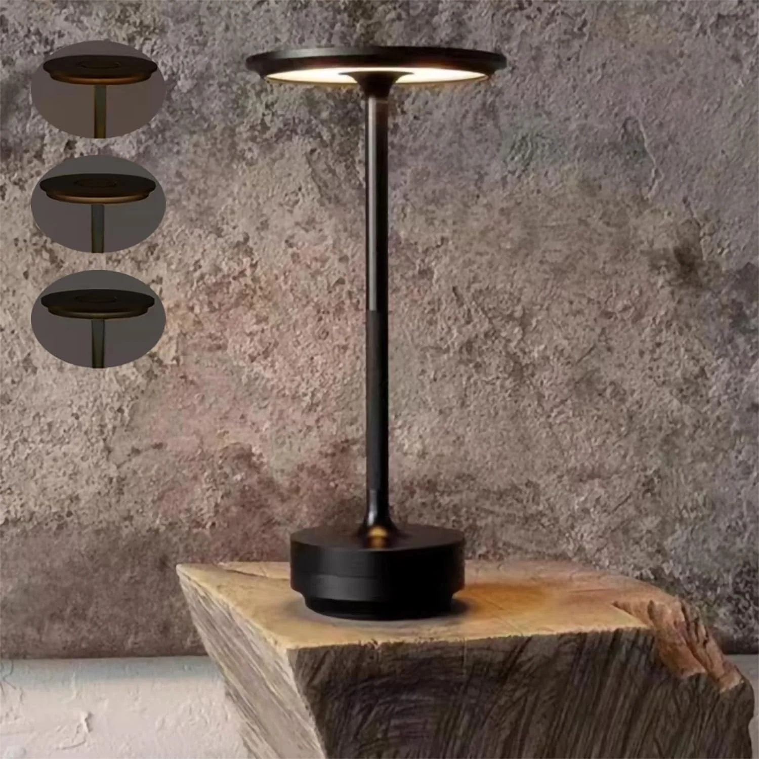 Modern Lampada da Tavolo Rechargeable Touch Dimming Metallic Led Desk Light Lamp Restaurant Cordless Battery Portable Table Lamp