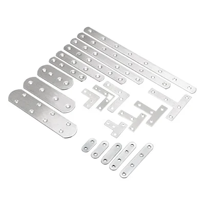 Thickened stainless steel connecting straight piece iron flat angle L angle code Metal Shelf Bracket
