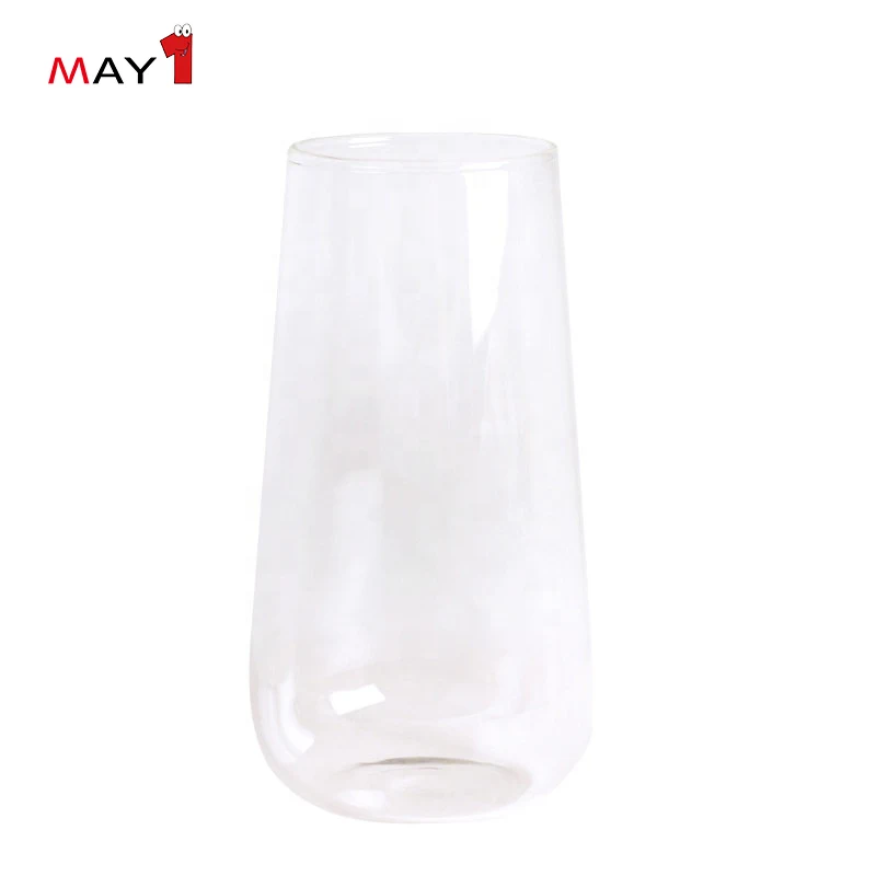 
Custom High Borosilicate Clear Juice Milk Beverage Glass Cup 