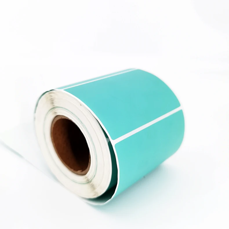 Custom  Roll Direct Thermal 4x6 Labels 100x150 Shipping Labels Printer Blue Color Thermal Stickers
