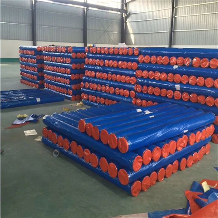 
PE Tarpaulin China Factory Customized 2x100M 120gsm Blue/Orange PE Tarpaulin Rolls 