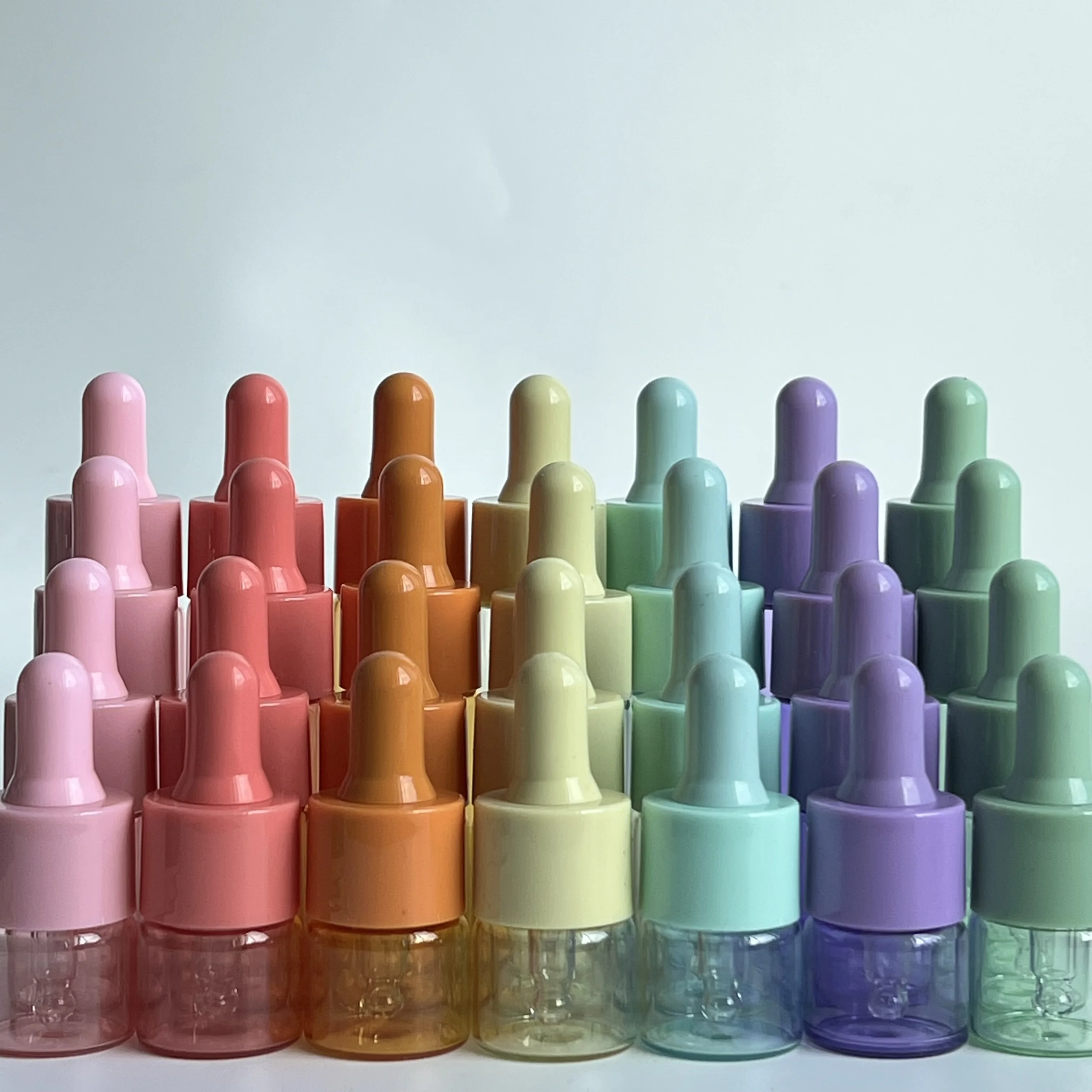 Colorful Frosted Travel Cosmetic Glass Eye Dropper Bottle Empty Essential Oil Bottles With Pure Glass Pipette 15ml 30ml 50ml