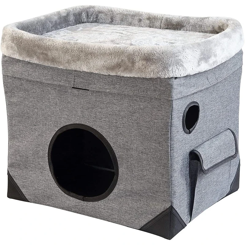 Custom Size Water Hyacinth Pet Cave Natural Seagrass Handwoven Cat House Wicker Cat Bed