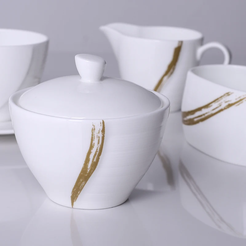 Hotel cafe fancy personalized espresso coffee cup set fine bone china tea cups saucers