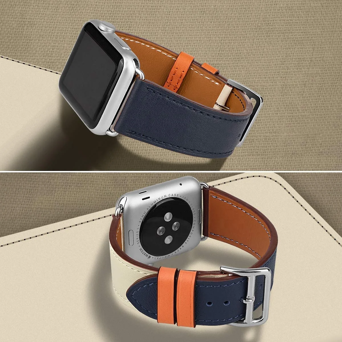  Ремешок кожаный ShanHai для Apple Watch Series 6 SE5 4 3 2 1 сменный Браслет iWatch 38/40
