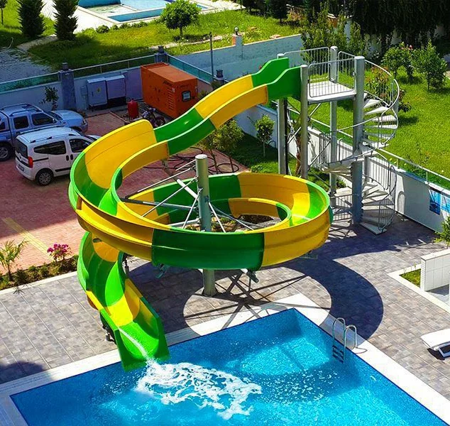 Commercial water park equipment private fiberglass spiral pool slide for sale
