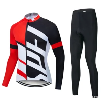 
Factory Wholesale Bicycle Mountain Bike Long Sleeve Spring And Autumn Lightning Cycling Suit For Men 