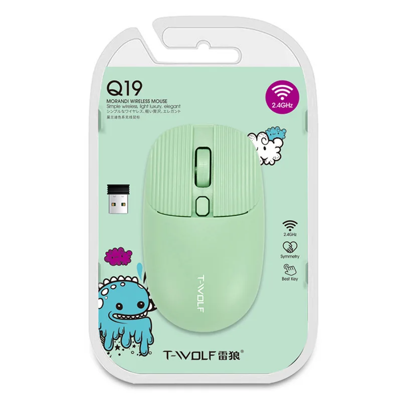 Free Shipping Twolf Q19 Cheap Laptop Mini Pocket 2.4g Usb Slim Optical Inalambrico Computer Wireless Mouse