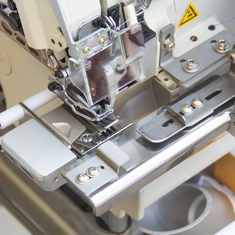 Top Feeding Somax SM-01C Automatic Round Collar Tshirt  Neck Rib Tape Overlock Attaching Apparel Industrial Sewing Machine Price