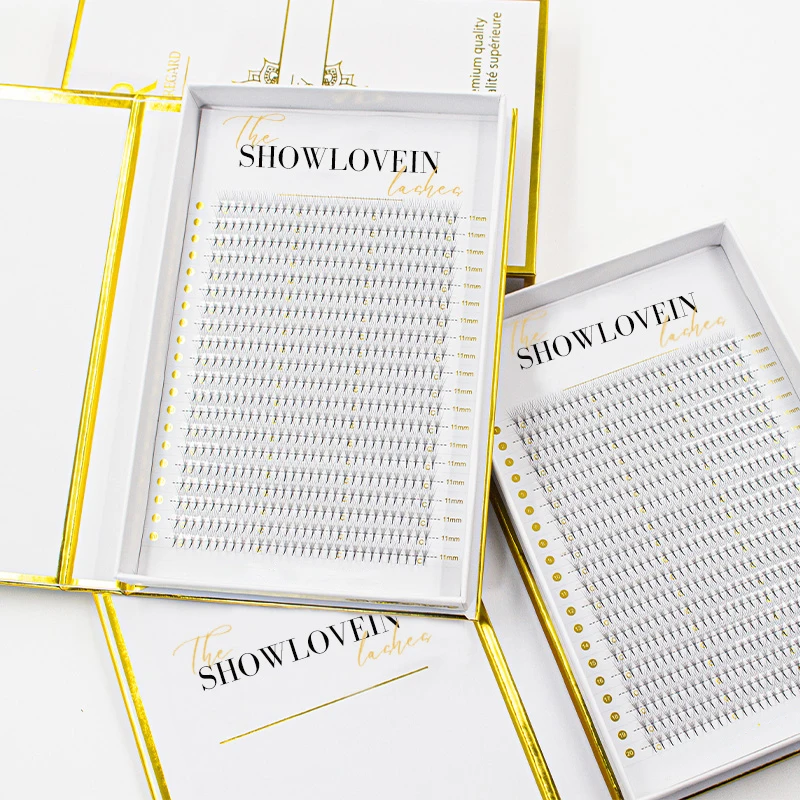 Ultra Speed Premade Fans 0.05 0.07mm Super Root Pointy Base 8D 10D Premade Fans Lashes