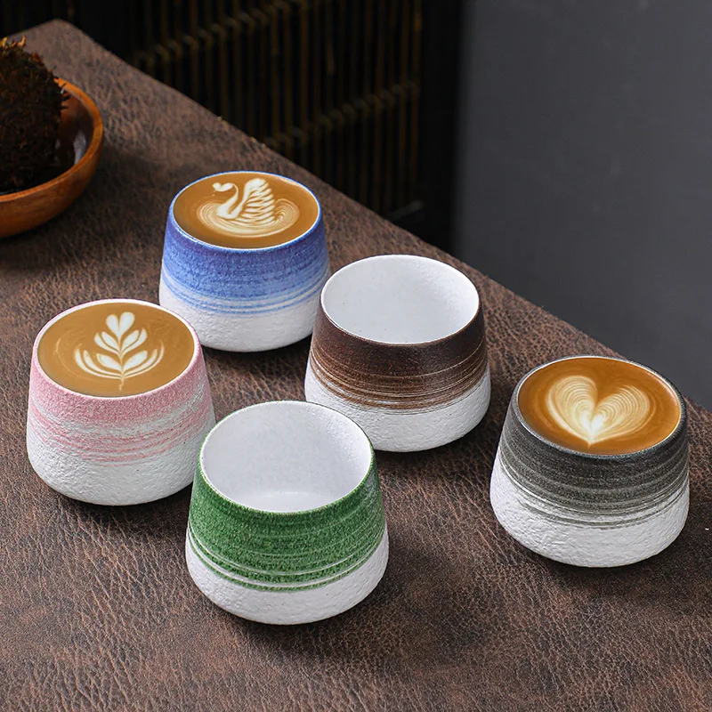 Chinese Japanese Espresso Coffee Water Pottery Cup Ceramic Kung Fu Tea Cups Office Household Retro Coffee Cup