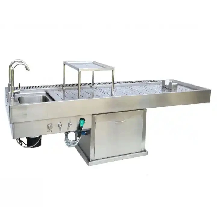 Factory Price Mortuary Device 304 Stainless Steel Funeral Supplies Mortuary Equipment Autopsy Table For Hospital