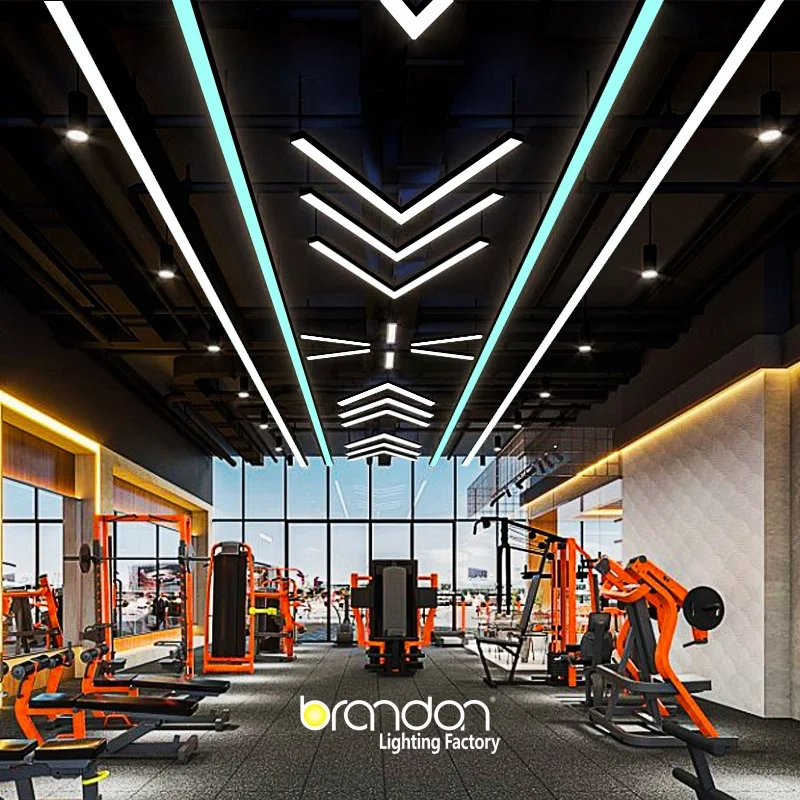 Brandon Chandelier Hanging Living Room Chandelier Light Aluminium X Shape Hanging Light Recessed Linear Light For Barber Shop