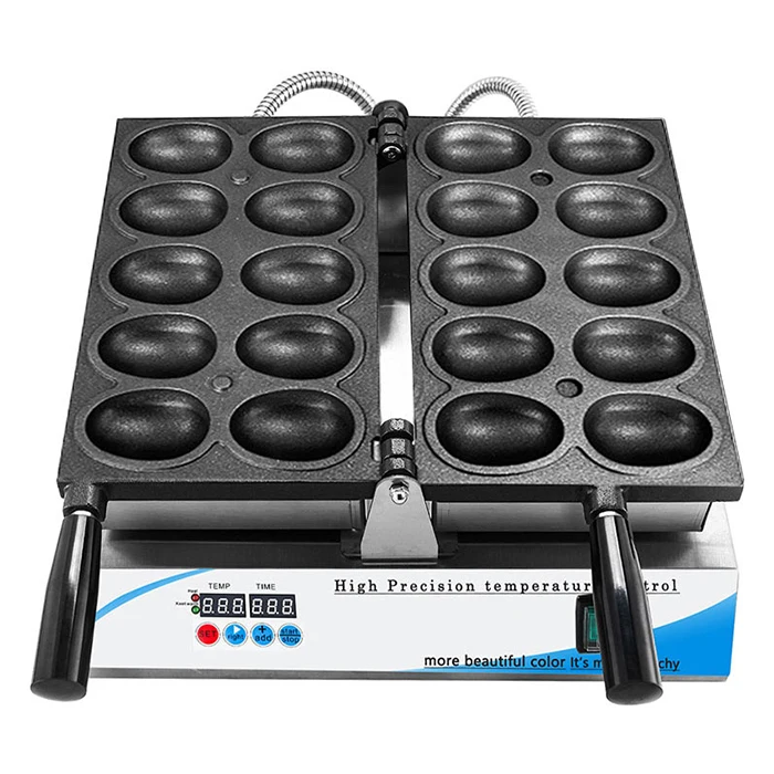 Commercial Electric 12 Holes Smiling Egg Waffle Machine New Condition Pops Egg Bubble Waffle Maker Restaurants Food Shops Hotels