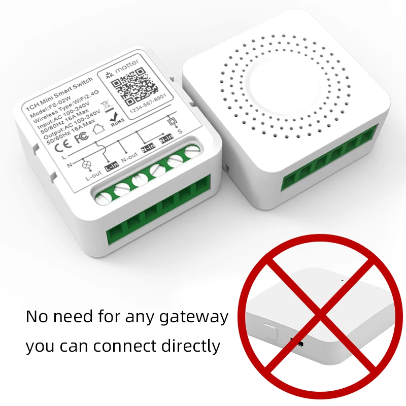 Matter smart switch zigbee Tuya 16A Mini Switch Smart Breaker Works With Alexa Google Home