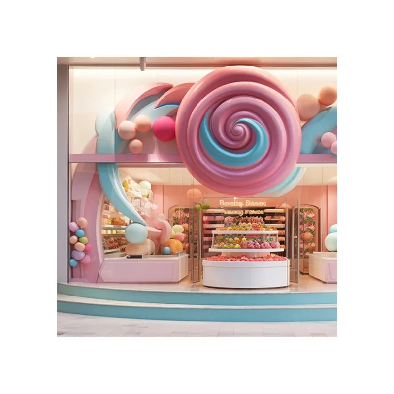 Candy display stand of retail store customizable food display showcase gift booth sour candy display racks