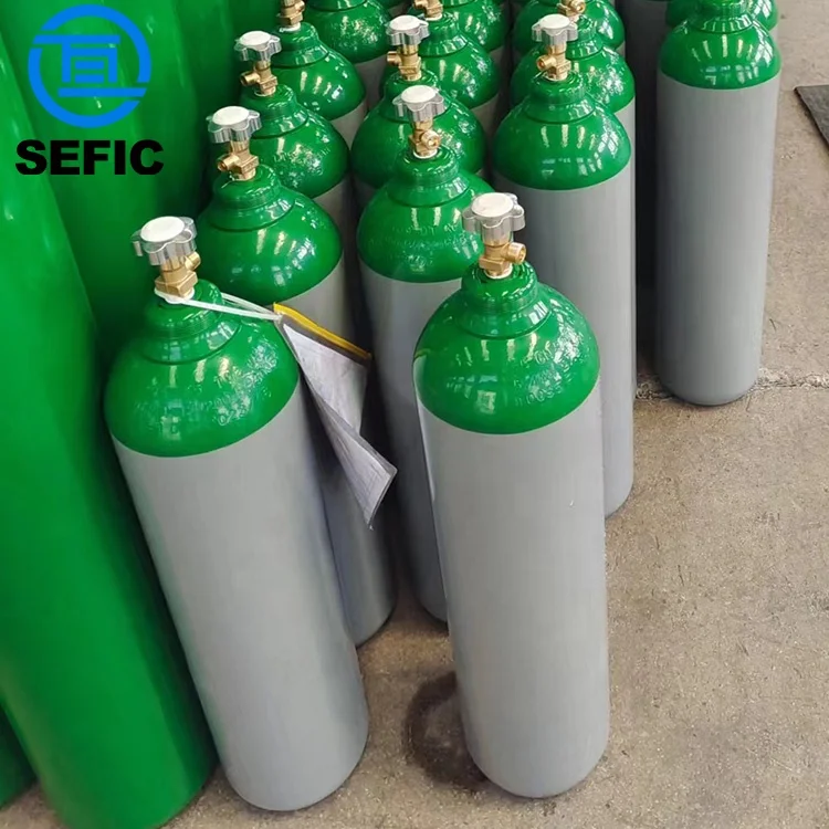 Small 20l 200 Bar Eniso9809-1 5.4mm 27.2kg 203mm Argon Gas Cylinder Gas Tank