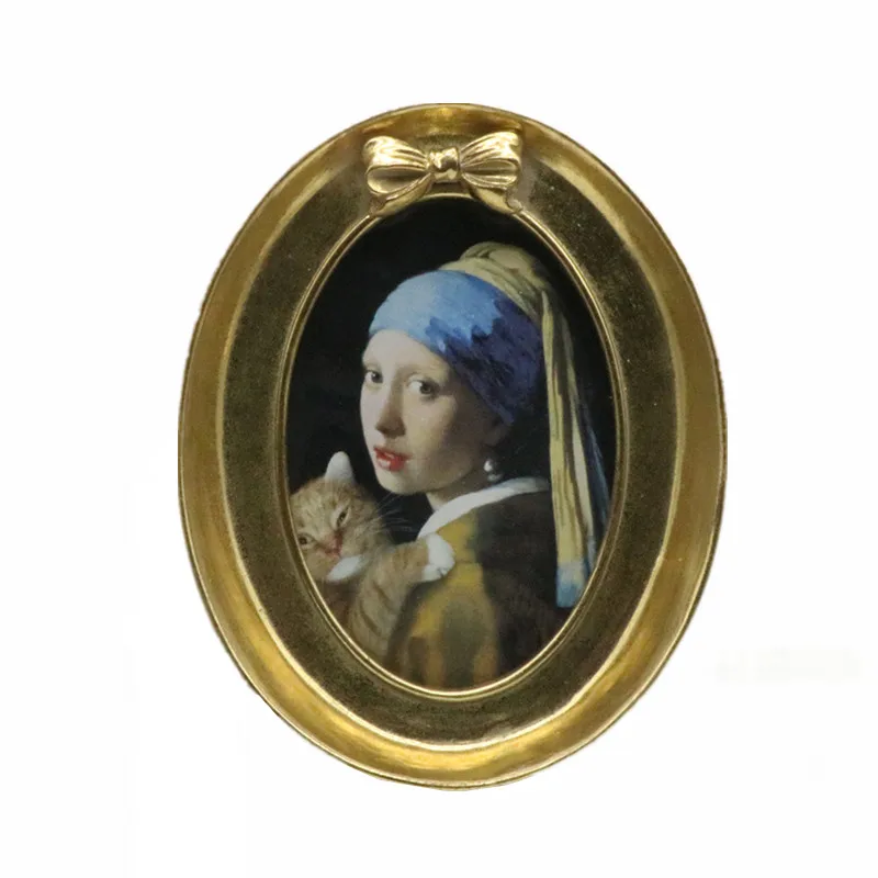 Modern Custom Size Oval Dark Red Photo Frame for Home Decor Picture Frame Resin Photo Picture Frame