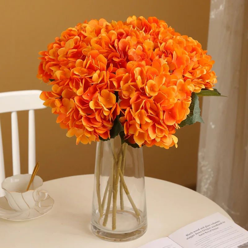 Hot sale artificial hydrangea flowers stem for home wedding decoration wholesale single stem hortensia Fleurs artificielles
