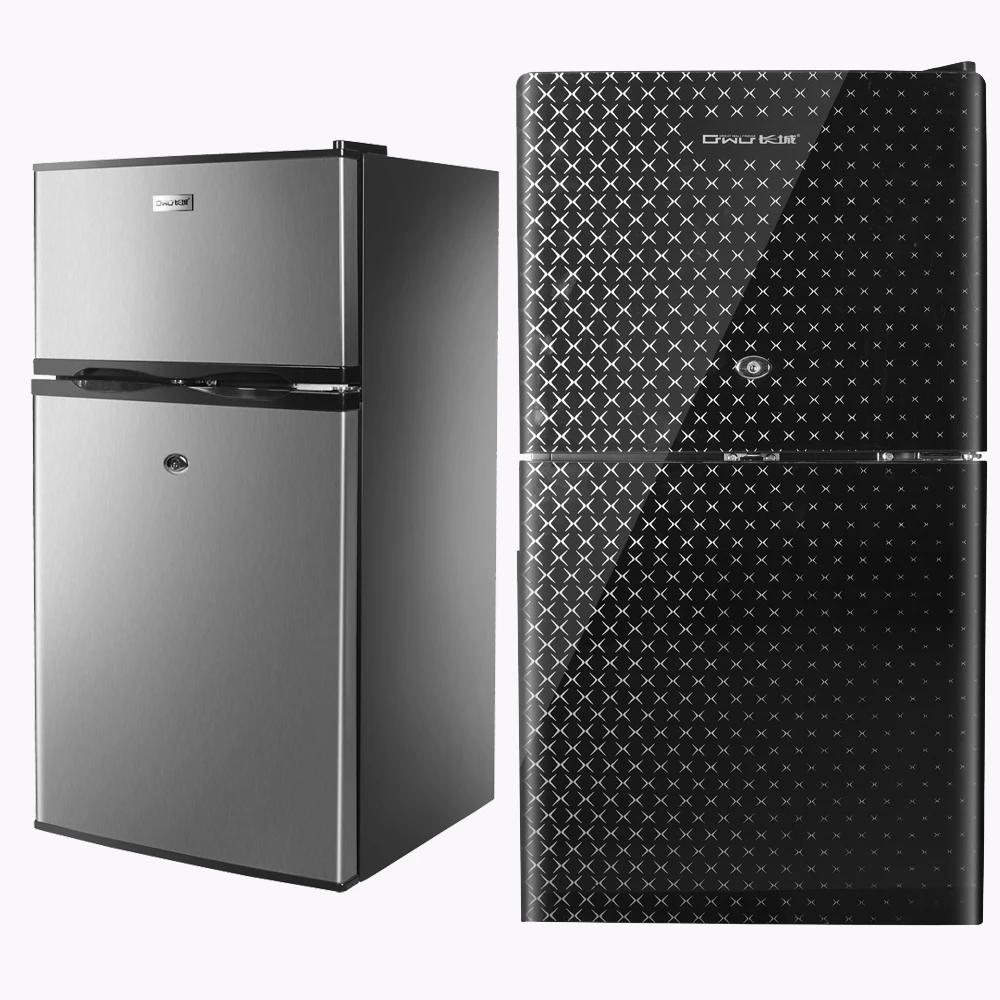 90L 78L Upright Home Double Door Gas Powered Fridge Refrigerator on Sale with Top Freezer