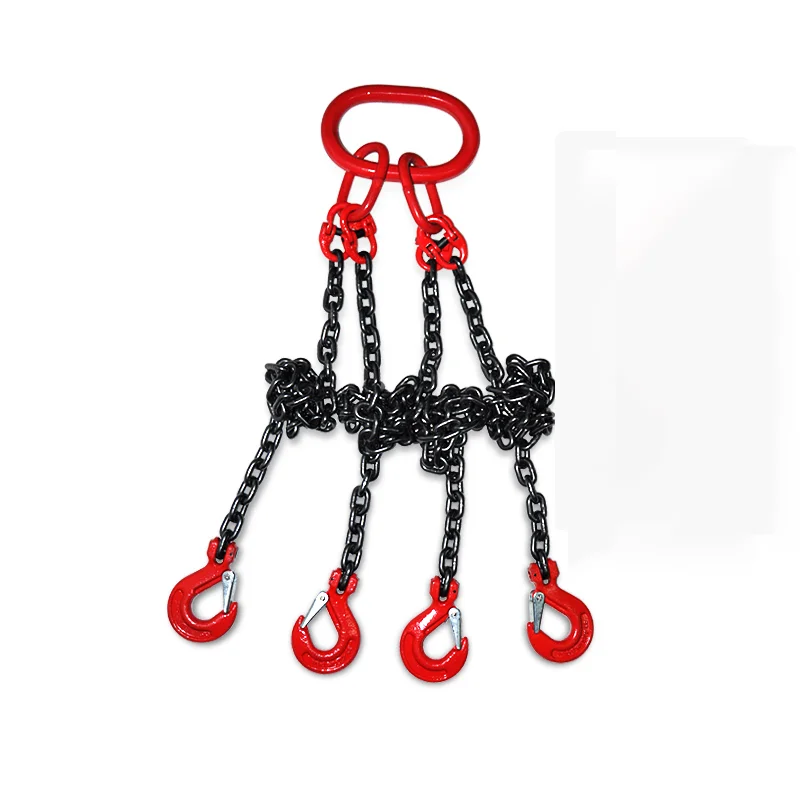 Подъемная цепь из марганца G80 подъемные крючки Крючки стали и цепи подвесные четырехногие насадки