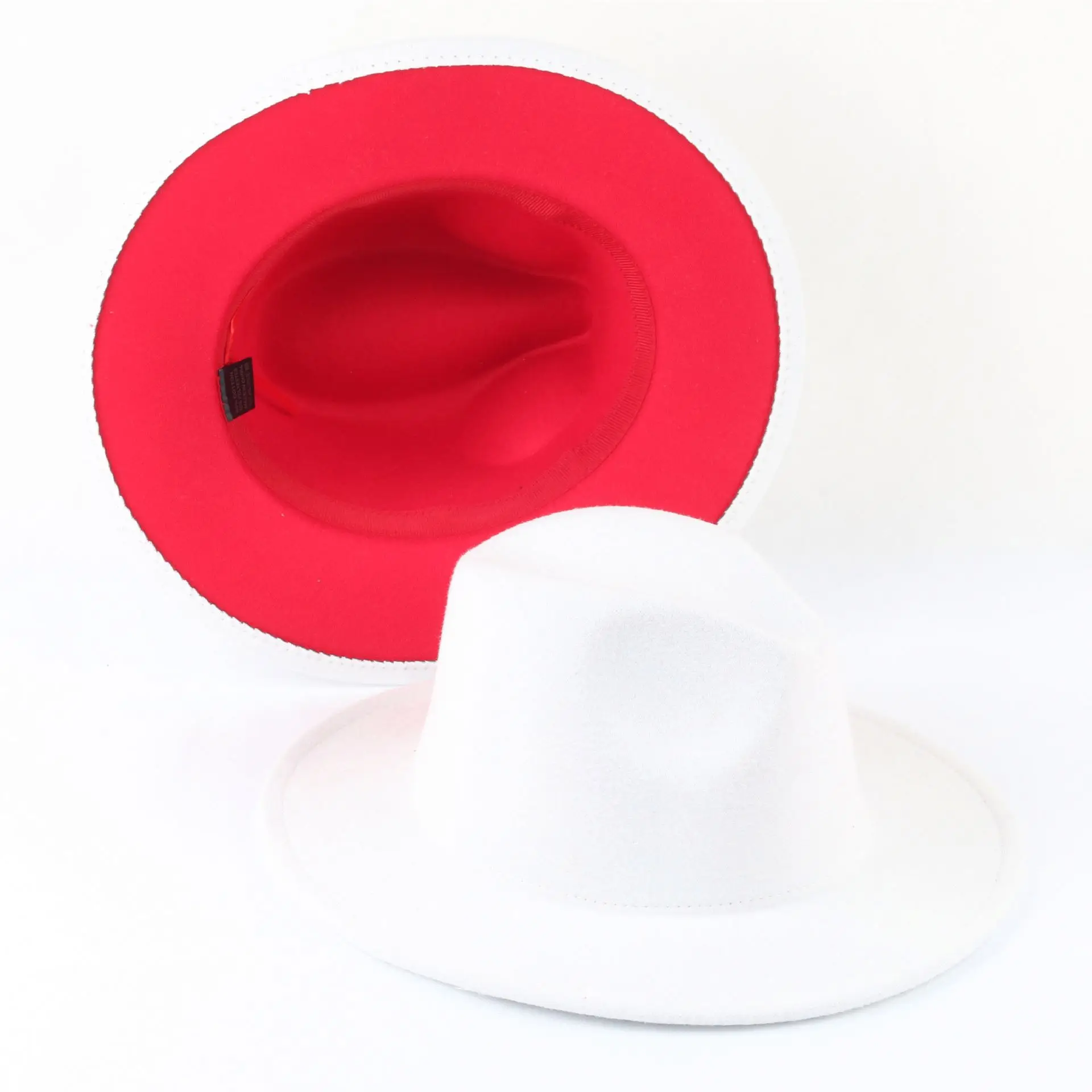 Hot Sale 2021 winter ombre wool felt fedora hat 58cm gradient painting wide brim jazz hat women party fedora