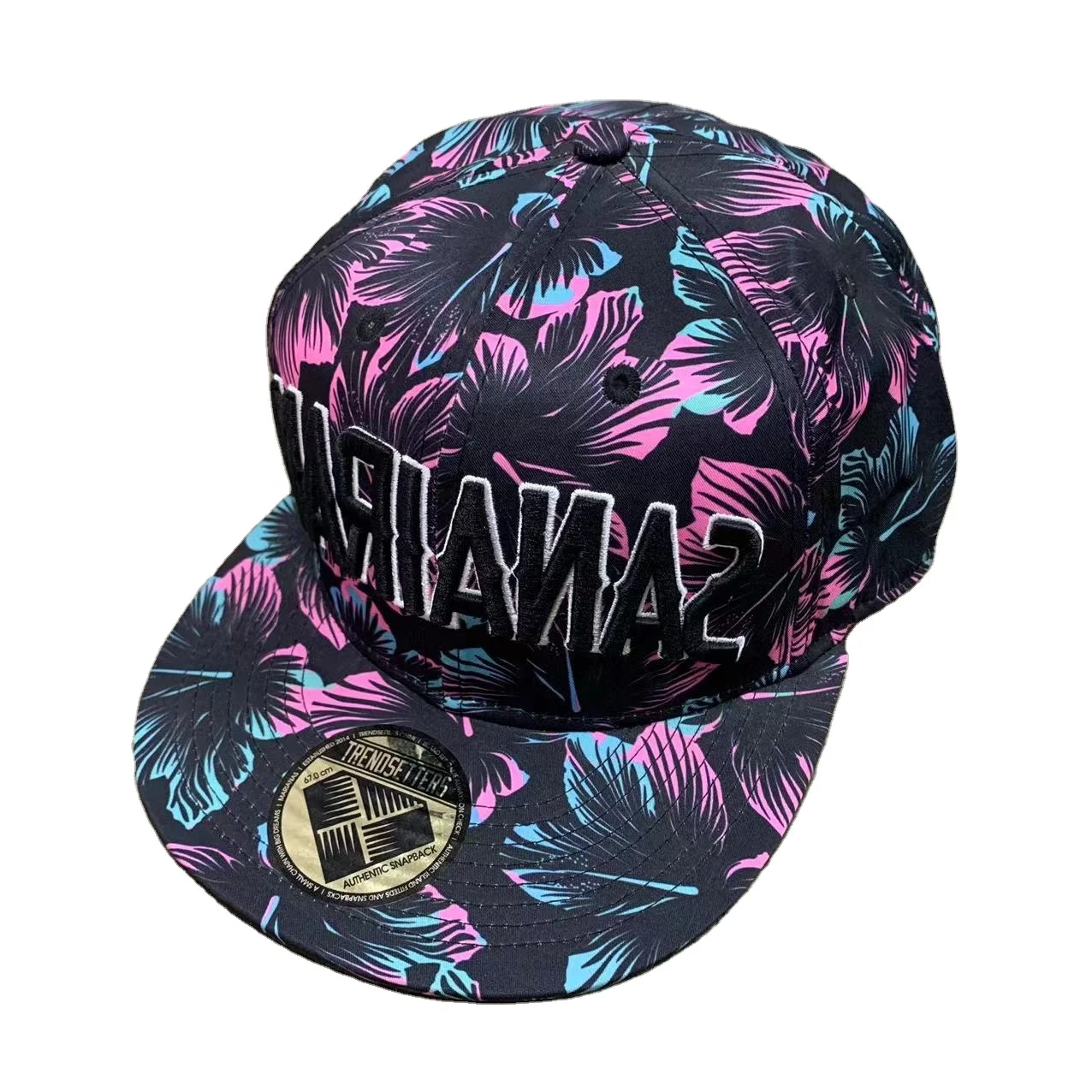 Sublimation Printed 6 Panel Baseball Cap Hat 3D Puff Embroidery Sublimation Snapback Cap Custom Snap Back Hat With Logo